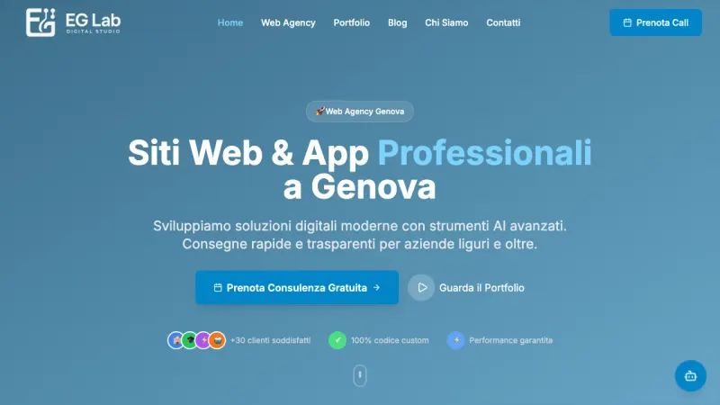Homepage di EG Lab