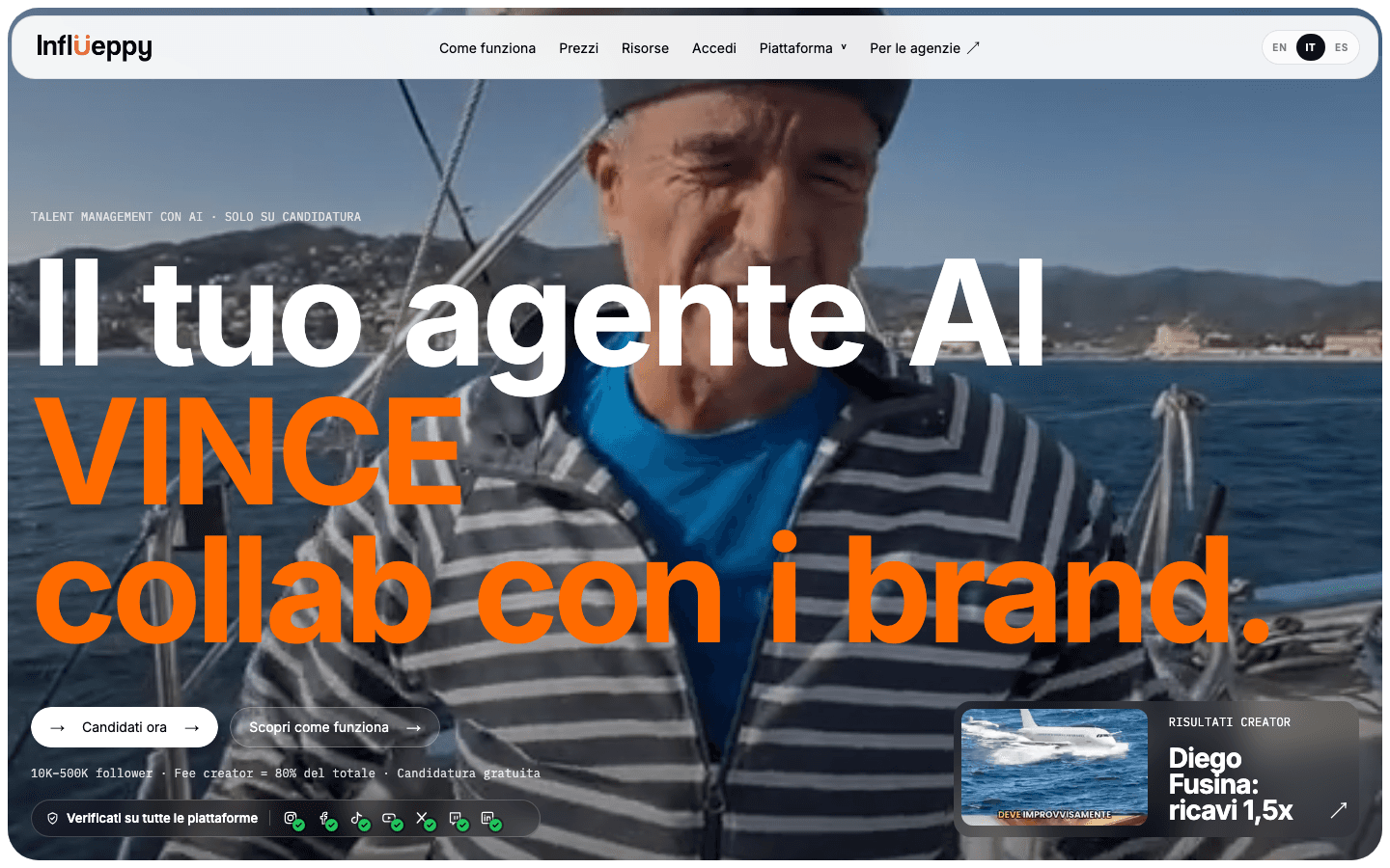 Homepage di Mono Creator